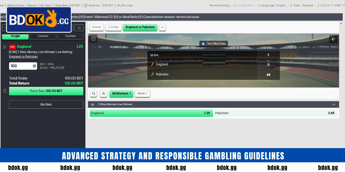 Advanced strategy and responsible gambling guidelines