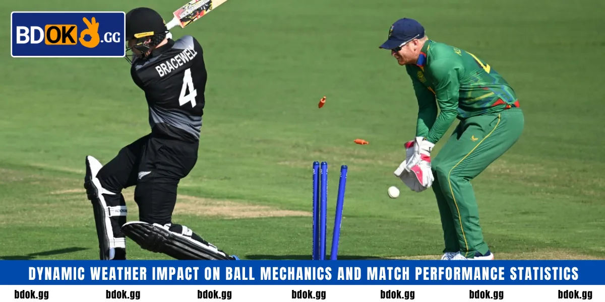 Dynamic weather impact on ball mechanics and match performance statistics