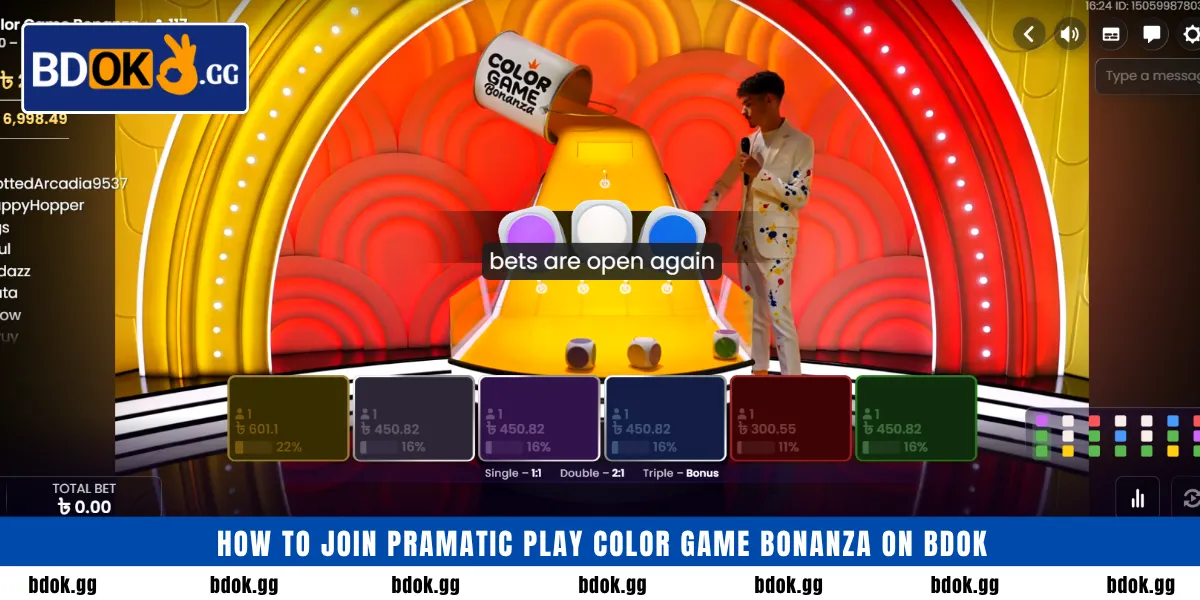 How to join Pramatic Play Color Game Bonanza on BDOK