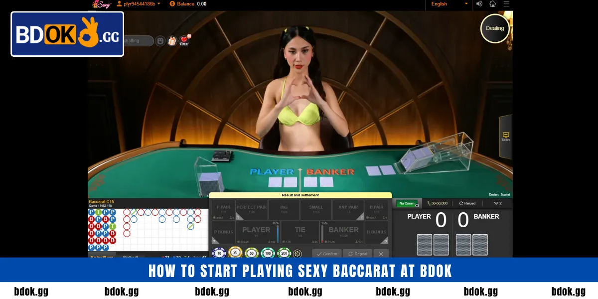 How to start playing Sexy Baccarat at BDOK