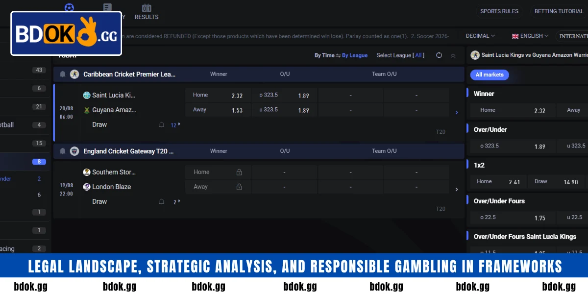 Legal Landscape, Strategic Analysis, and Responsible Gambling in statutory frameworks